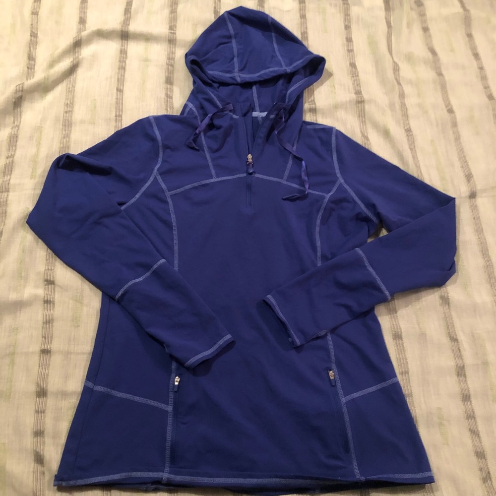 Kirkland purple quarter zip with hood